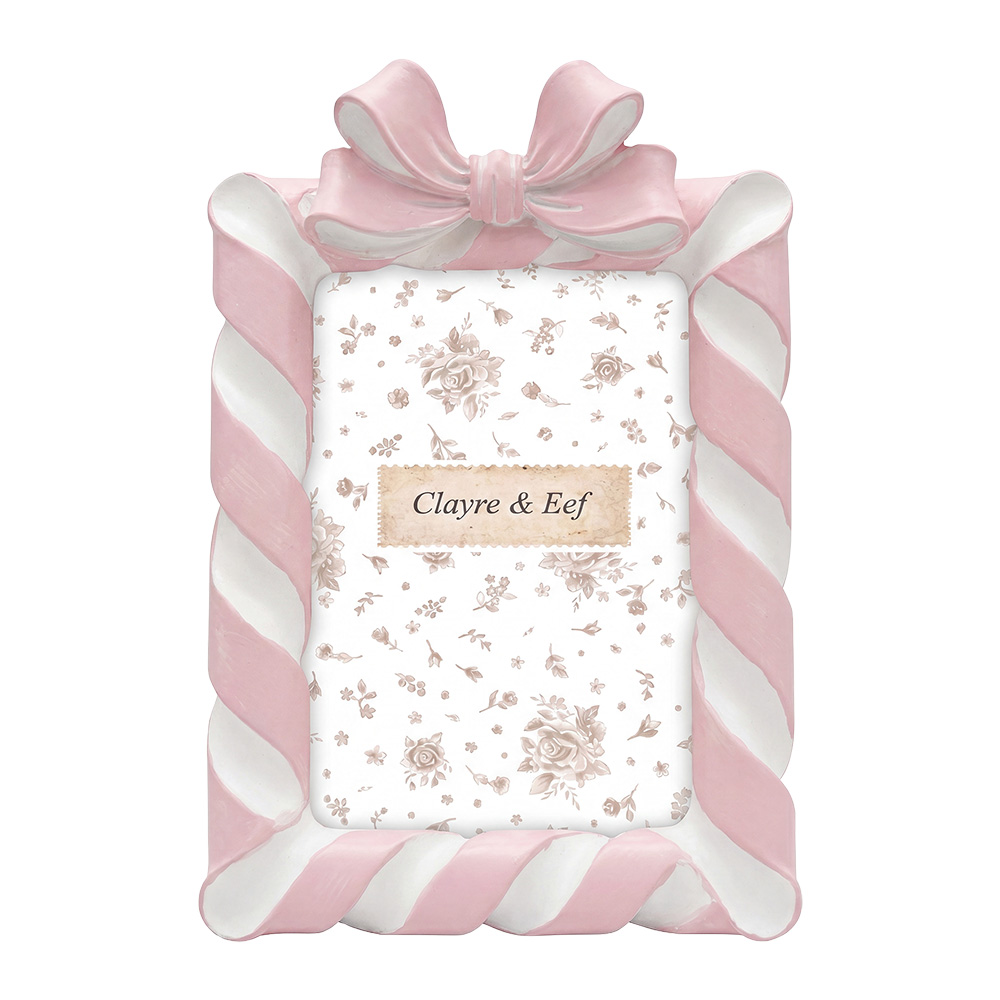 Clayre & Eef | Fotolijst Roze Wit 14x4x21 cm / 10x15 cm | 2F1407