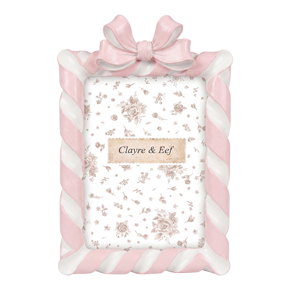 Clayre & Eef | Fotolijst Roze Wit 16x4x24 cm / 13x18 cm | 2F1408