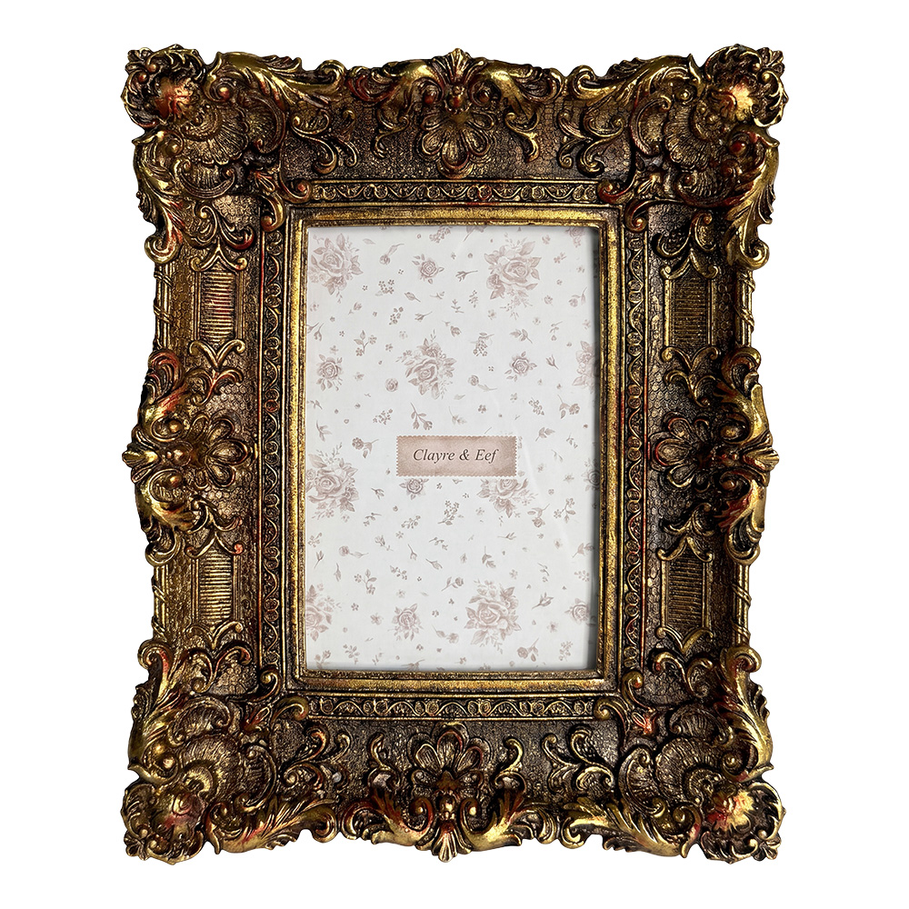 Clayre & Eef | Fotolijst Goudkleurig 19x4x24 cm / 10x15 cm | 2F1444