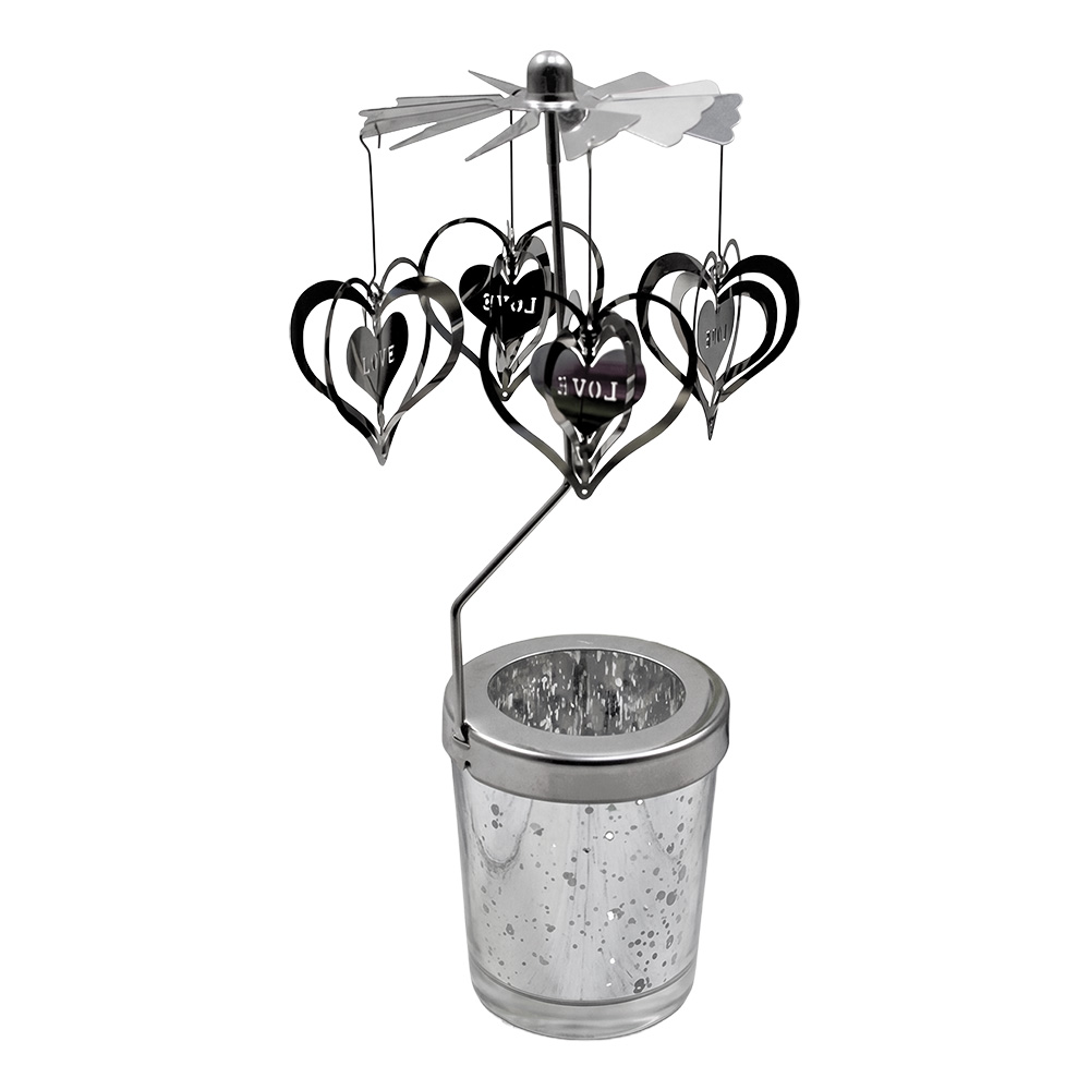 Clayre & Eef | Theelichtcarrousel Goudkleurig &oslash; 8x17 cm | 66806