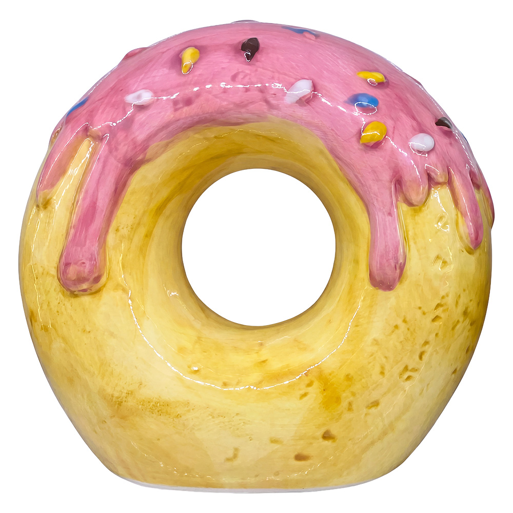 Clayre & Eef | Spaarpot Donut Roze 14x7x12 cm | 6CE2464
