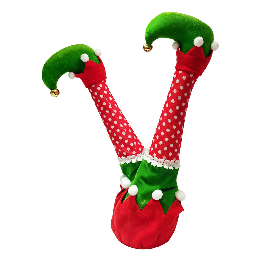 Clayre & Eef | Decoratie Elfenbenen Rood Groen 35 cm / 3xAA | 66901