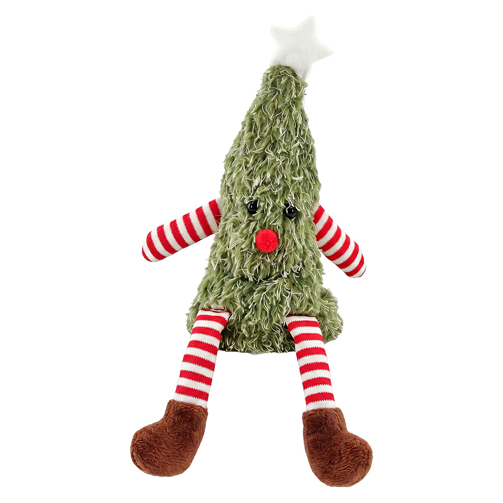 Clayre & Eef | Decoratie Kerstboom Rood Groen 26 cm / 3xAA | 66902