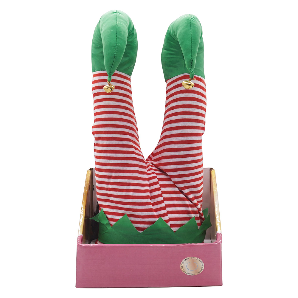 Clayre & Eef | Decoratie Elfenbenen Rood Groen 15x13x37 cm / 3xAA | 66951