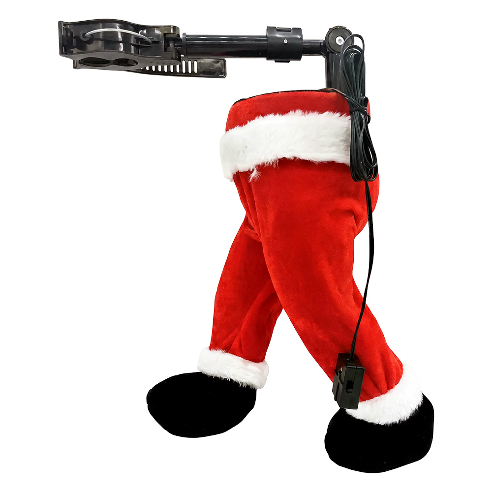 Clayre & Eef | Decoratie Kerstmanbenen Rood Wit 15x13x37 cm / 3xAA | 66952