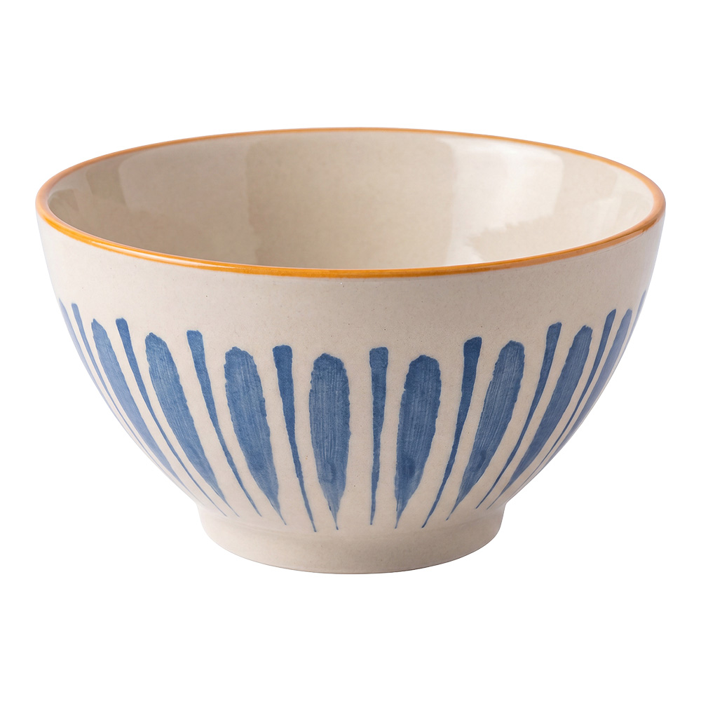 Clayre & Eef | Soepkom Beige Blauw &oslash; 11x6 cm / 200 ml | 6CEBO0252