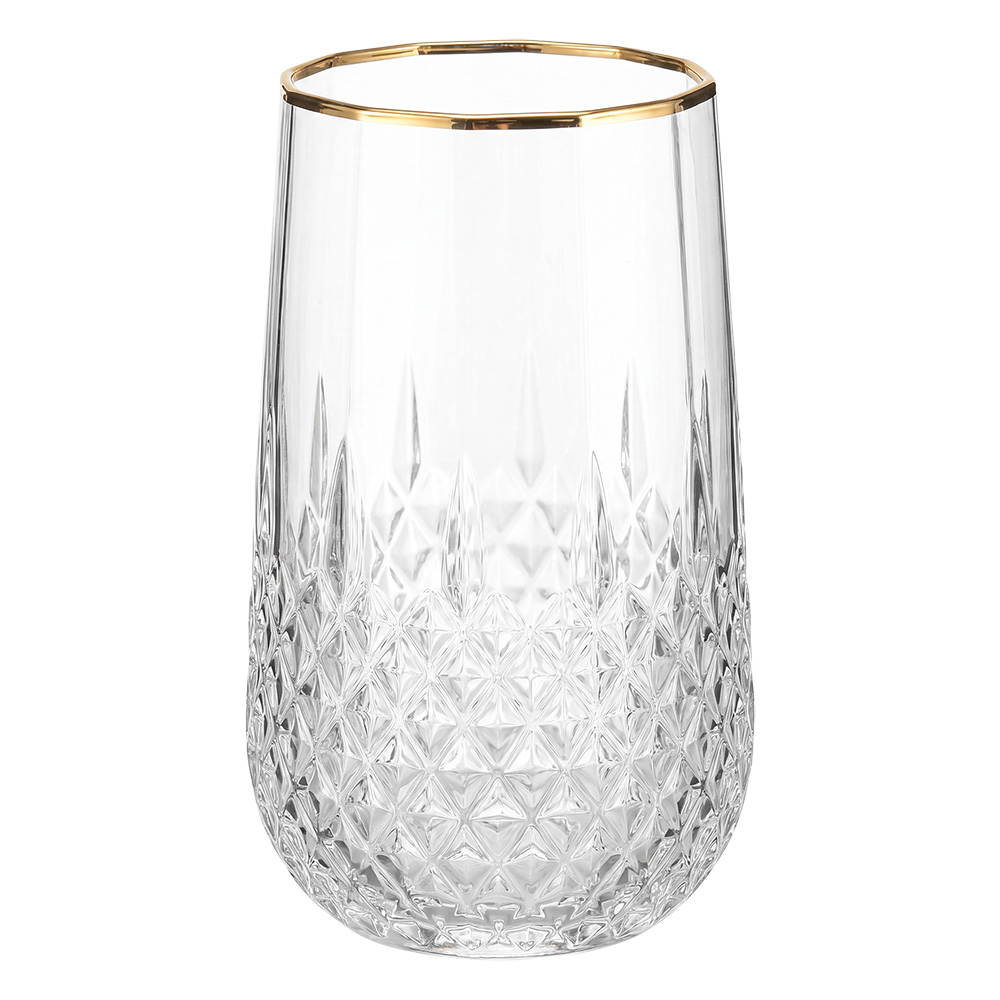 Clayre & Eef | Waterglas Transparant Rood &oslash; 7x15 cm / 350 ml | 6GL5530