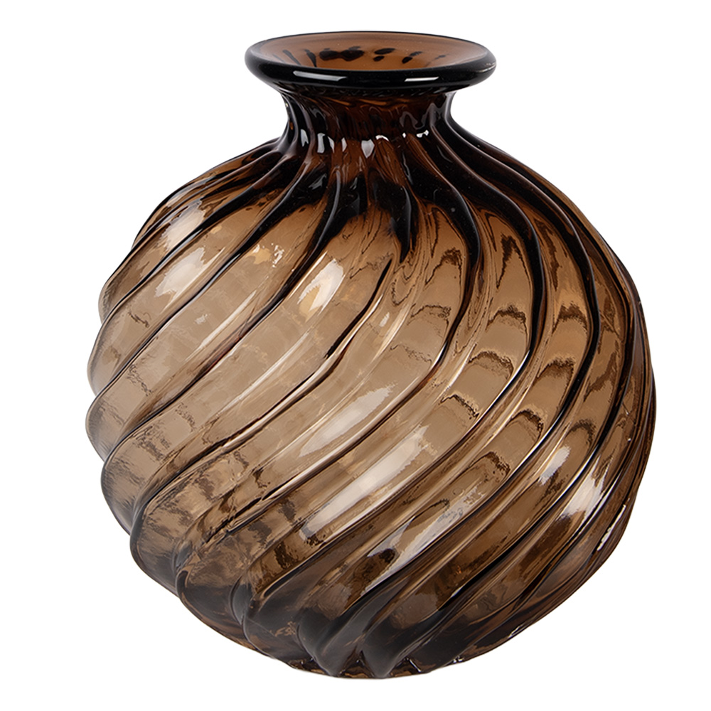 Clayre & Eef | Vazen Glas Bruin &oslash; 19x21 cm | 6GL5504S