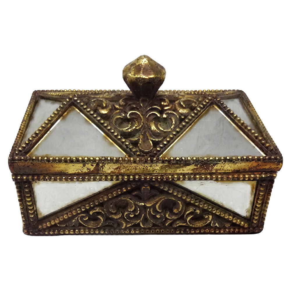 Clayre & Eef | Sieradendoos Goudkleurig 17x11x10 cm | 6PR6479