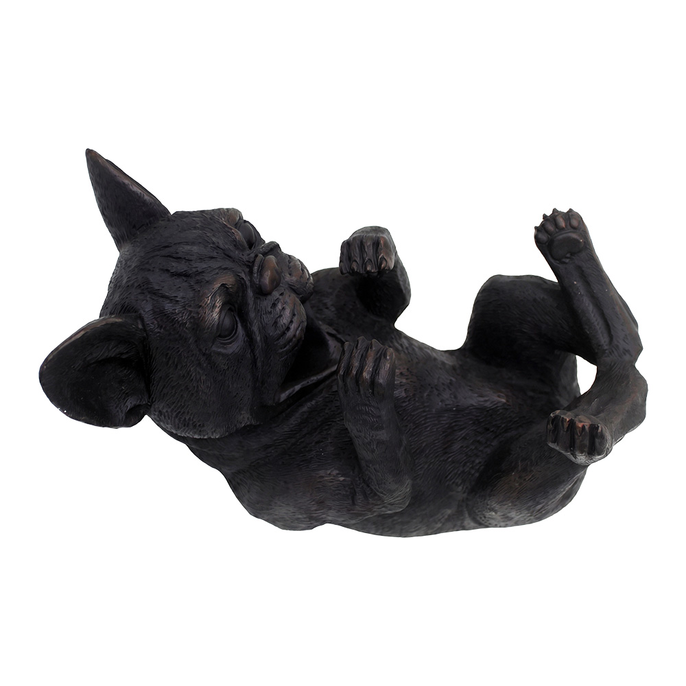 Clayre & Eef | Flessenhouder bulldog Zwart 29x12x16 cm | 6PR6482