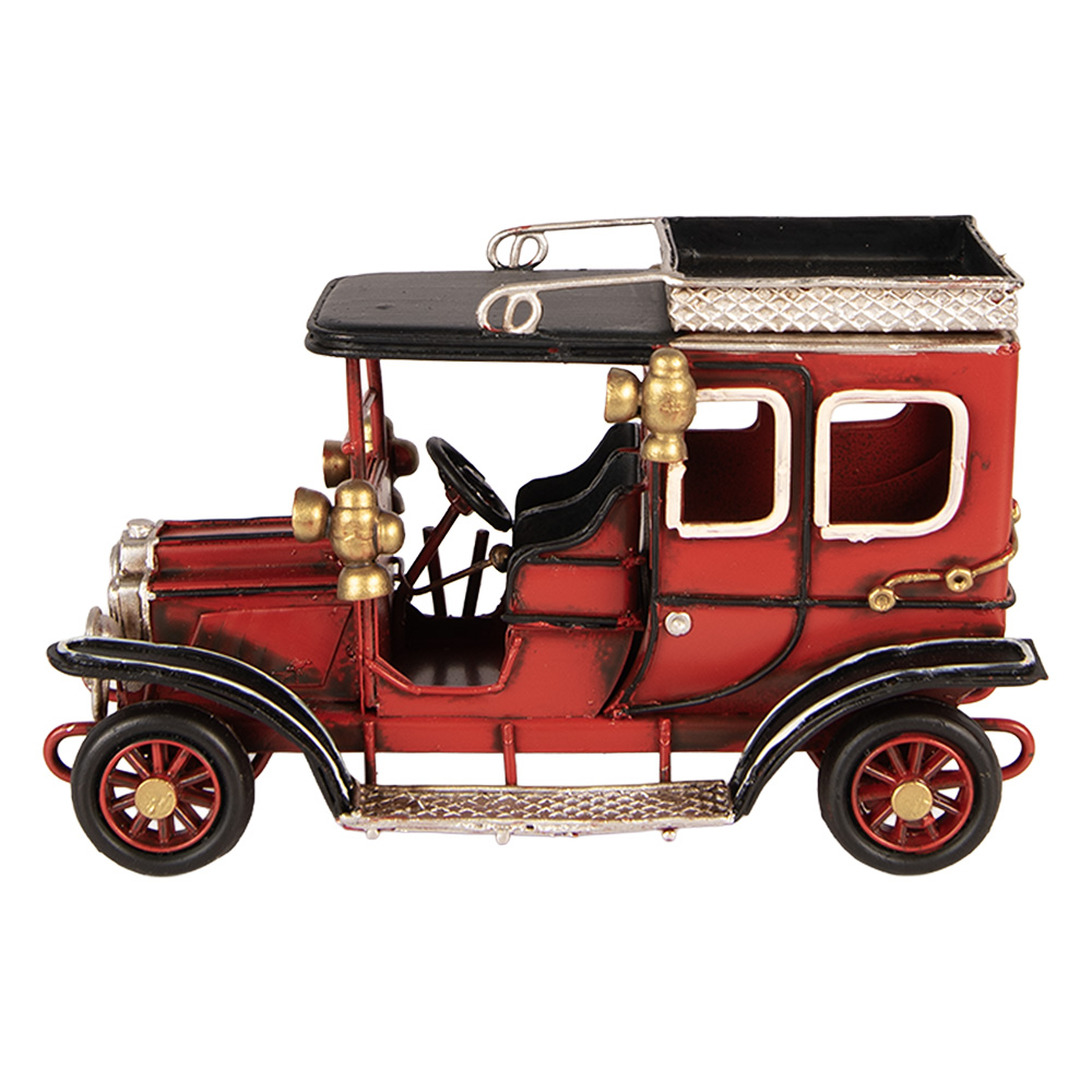 Clayre & Eef | Decoratie Model Auto Rood 16x8x10 cm | 6Y6237