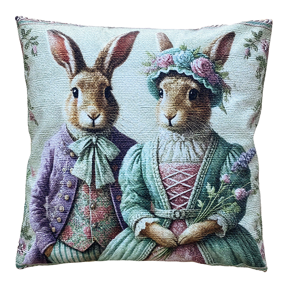 Clayre & Eef | Kussen met vulling Groen Bruin 45x45x4 cm | KG023.232