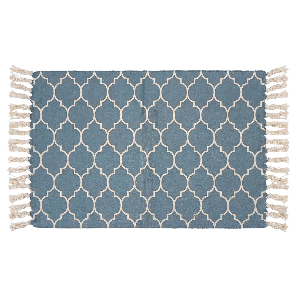 Clayre & Eef | Vloermat Beige Blauw 60x90 cm | KT081.004