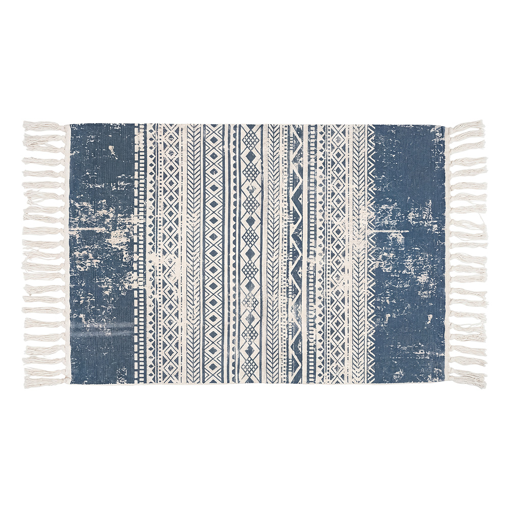 Clayre & Eef | Vloermat Beige Blauw 60x90 cm | KT081.007