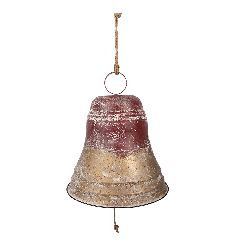 Clayre & Eef | Bel Decoratief Groen Goudkleurig &oslash; 42x46 cm | 5Y1479