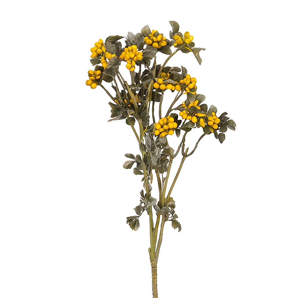 Clayre & Eef | Decoratie tak met bloemen Geel 67 cm | 5PL0294Y