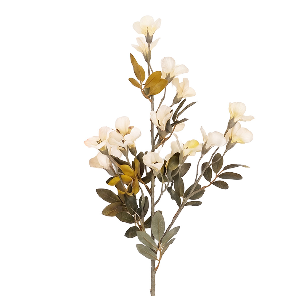 Clayre & Eef | Decoratie tak met bloemen Wit 100 cm | 5PL0311W