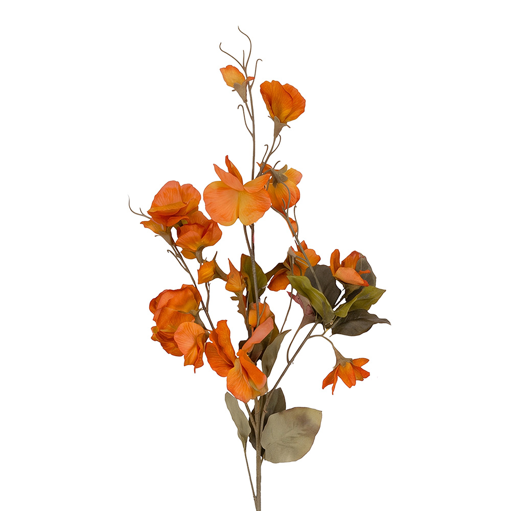 Clayre & Eef | Decoratie tak met bloemen Oranje 88 cm | 5PL0312O