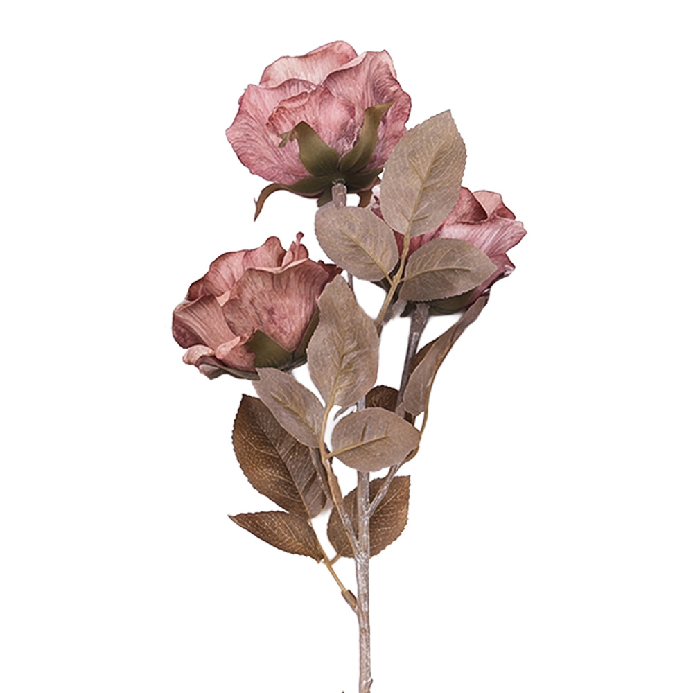 Clayre & Eef | Decoratie tak met bloemen Rood 83 cm | 5PL0375R