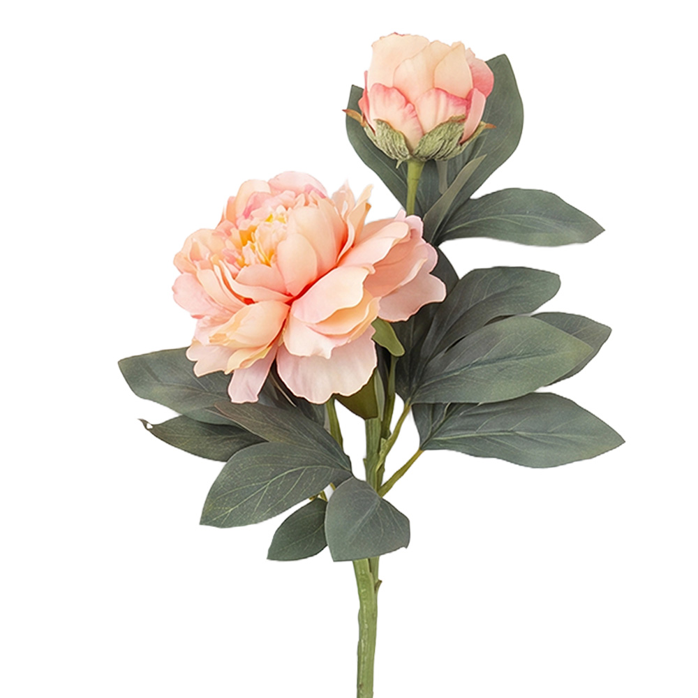Clayre & Eef | Decoratie tak met bloemen Roze Groen 73 cm | 5PL0377P