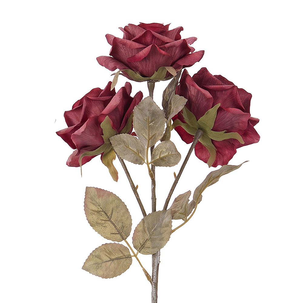 Clayre & Eef | Decoratie tak met bloemen Rood 64 cm | 5PL0378R