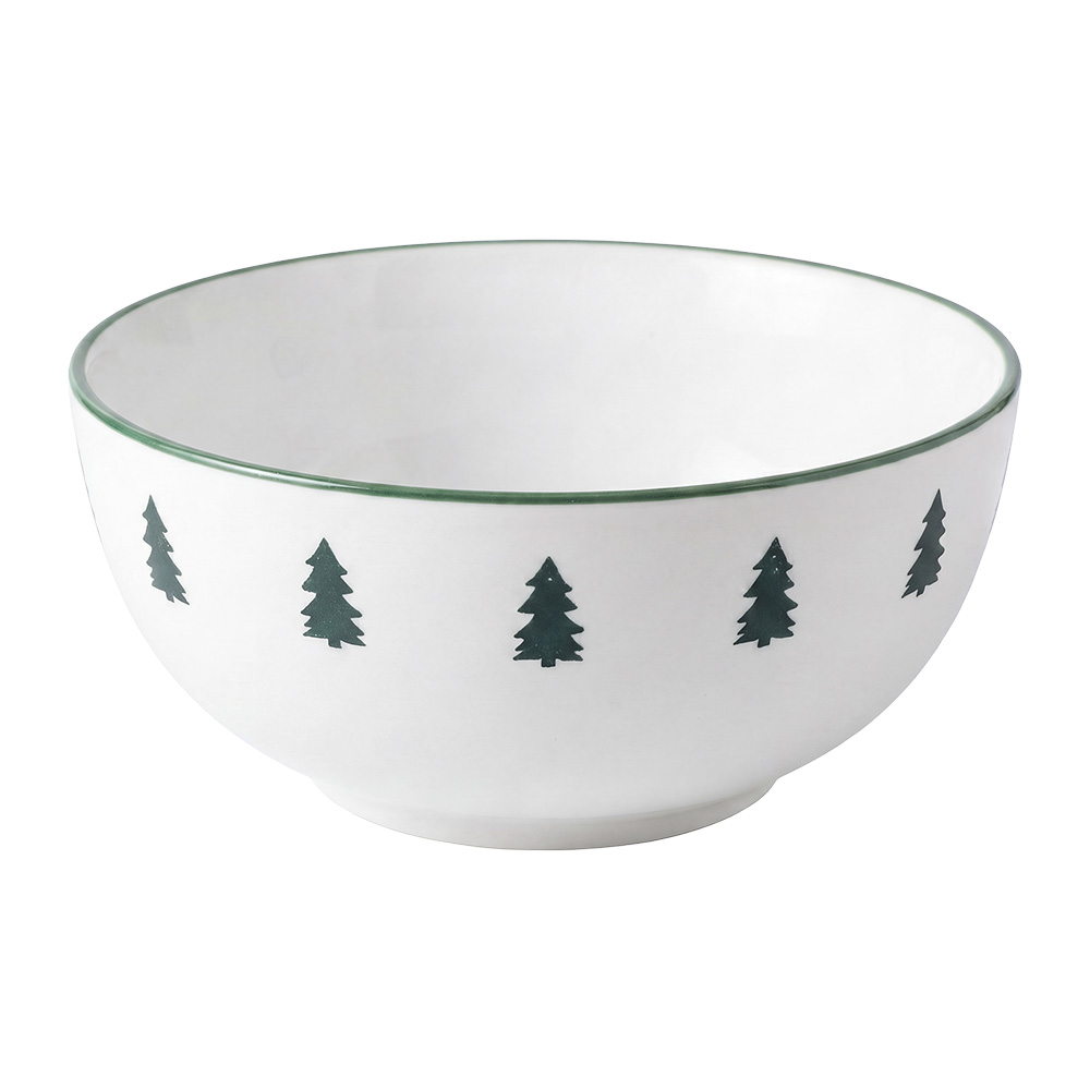 Clayre & Eef | Soepkom Wit Blauw &oslash; 16x7 cm / 500 ml | 6CEBO0224