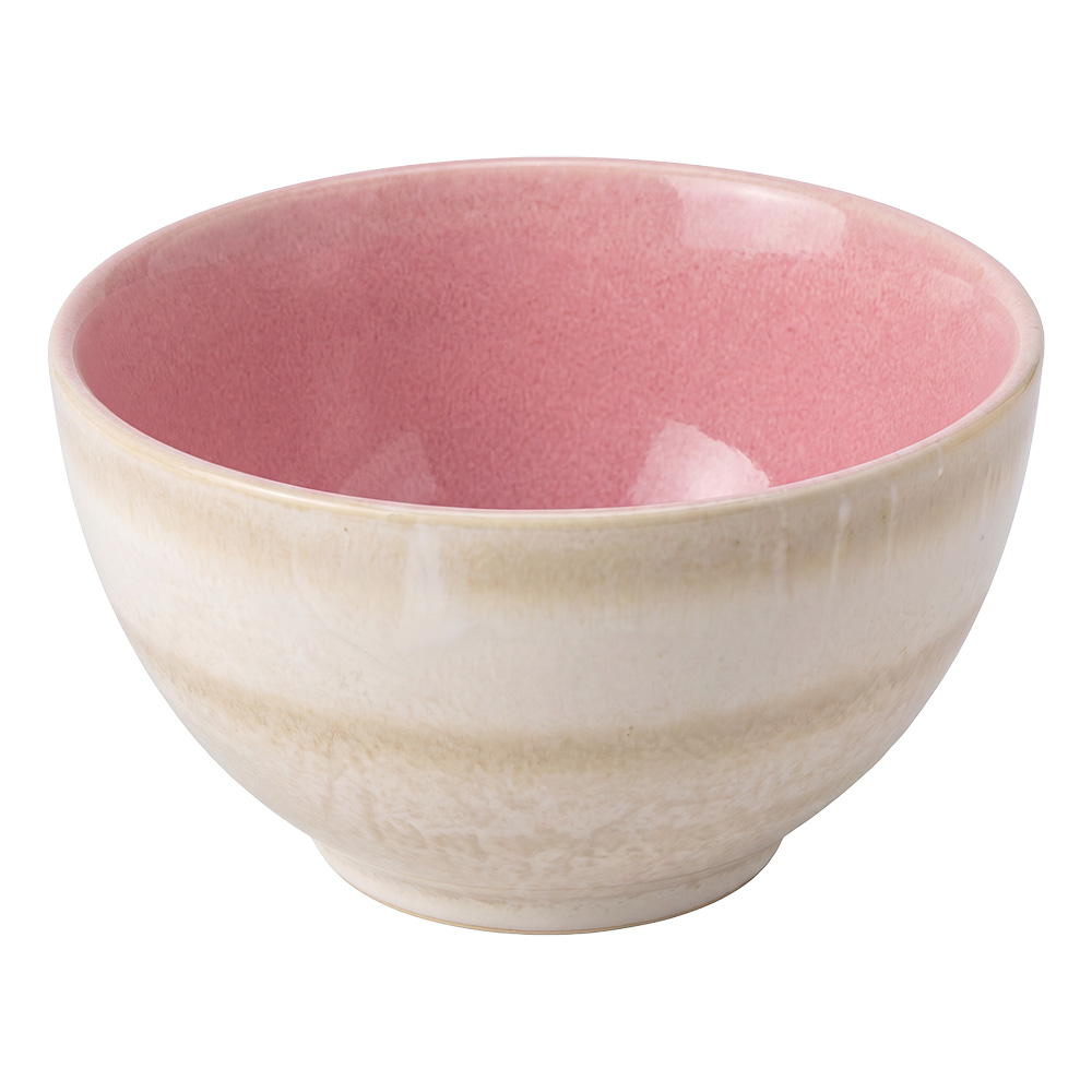 Clayre & Eef | Soepkom Beige Roze &oslash; 12x6 cm / 300 ml | 6CEBO0227