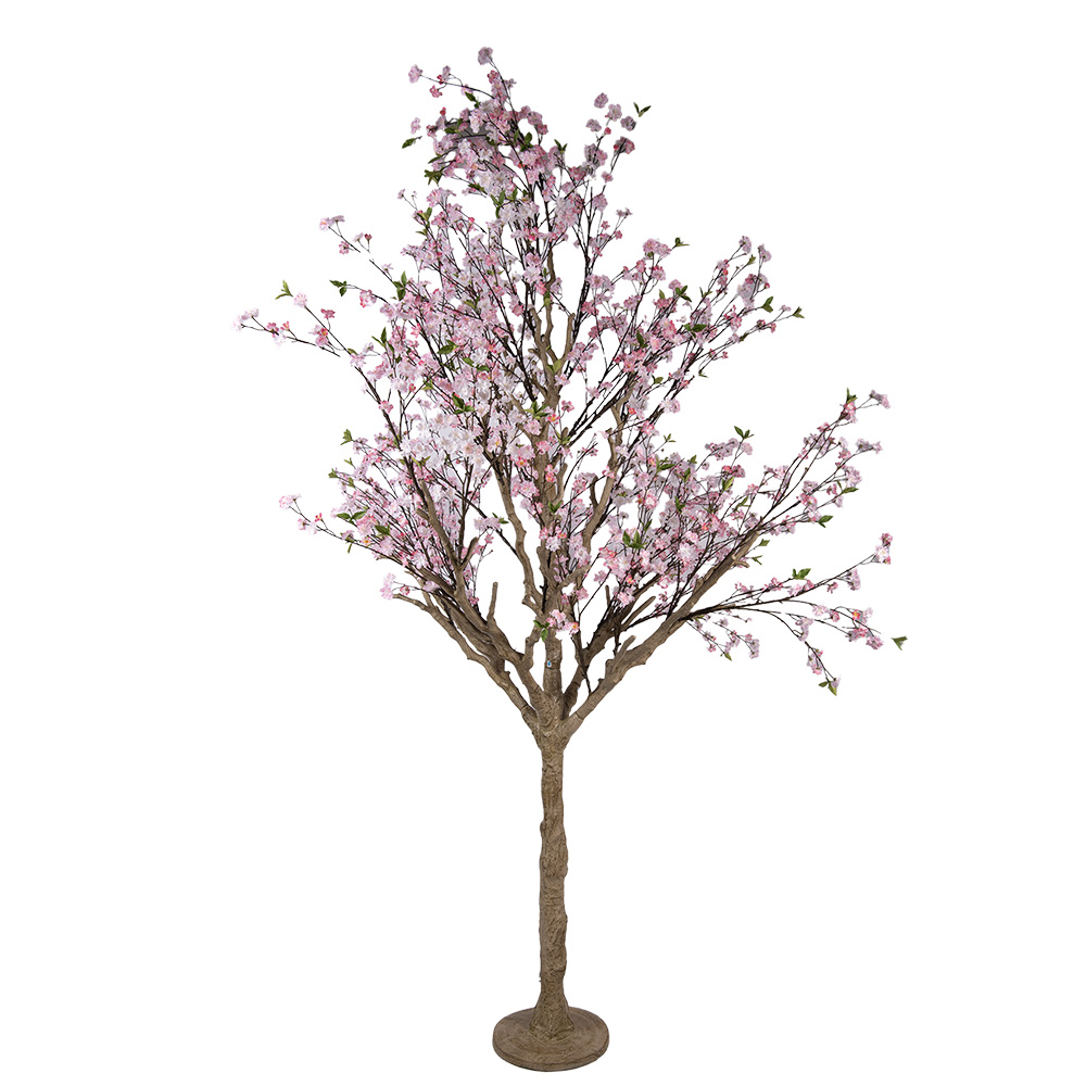 Clayre & Eef | Decoratie Kersenbloesem boom Roze Bruin 190x190x300 cm | 5PL0218