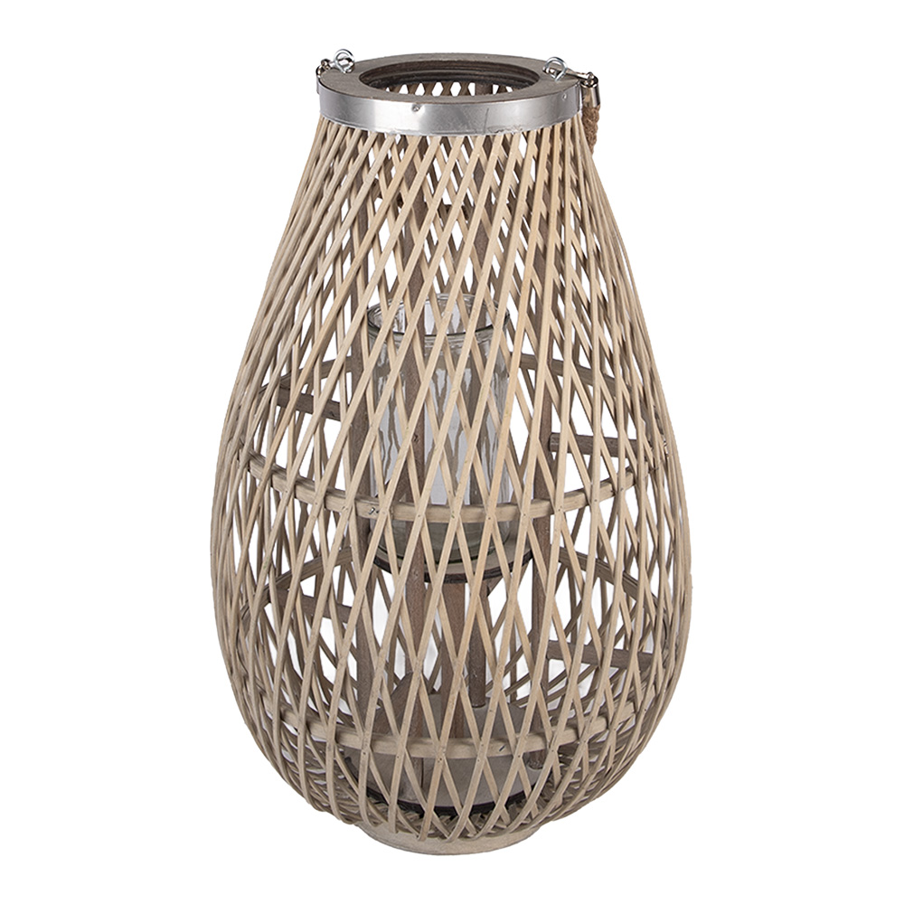 Clayre & Eef | Windlicht Beige &oslash; 33x55 cm | 5RO0105L