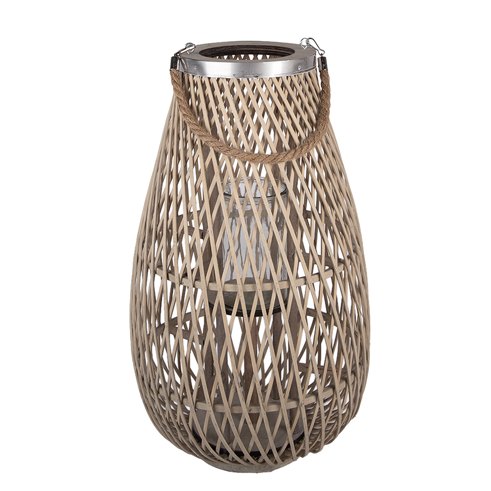 Clayre & Eef | Windlicht Beige &oslash; 31x50 cm | 5RO0105M