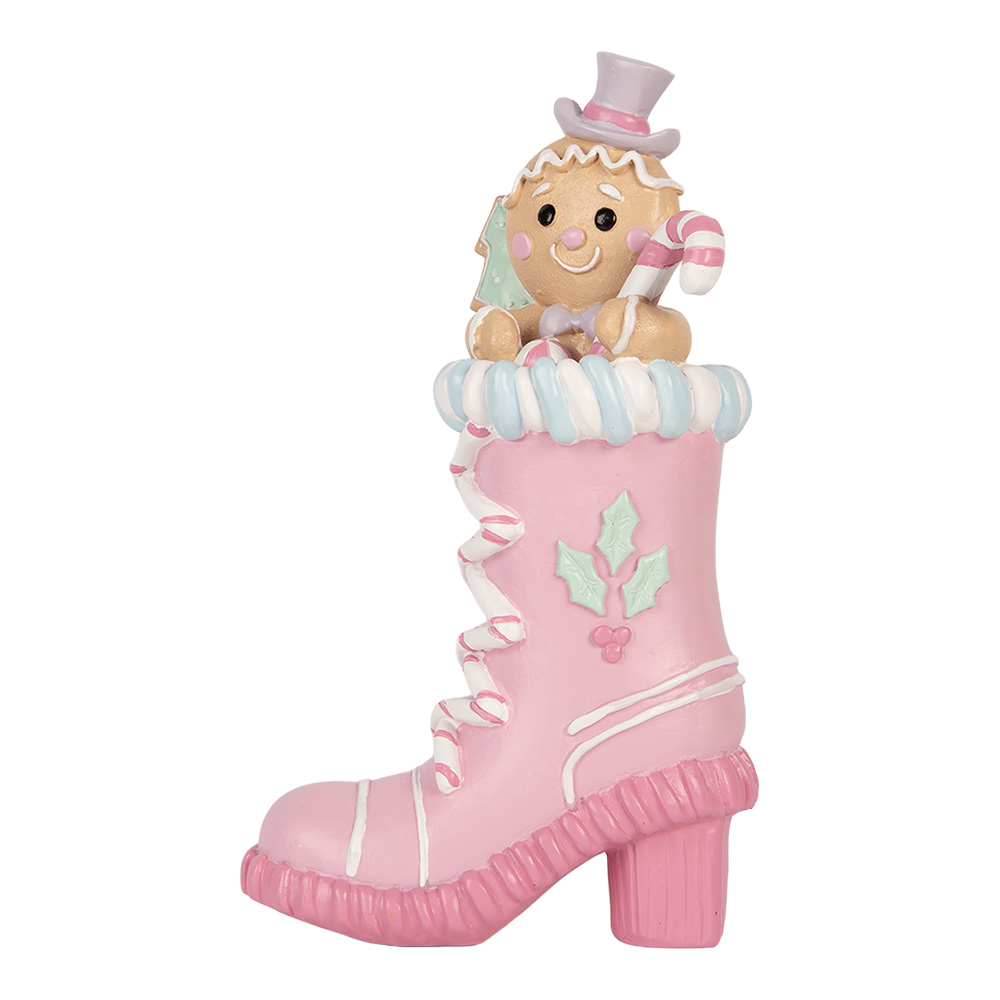 Clayre & Eef | Decoratie Laars Roze 13x9x22 cm | 6PR6241