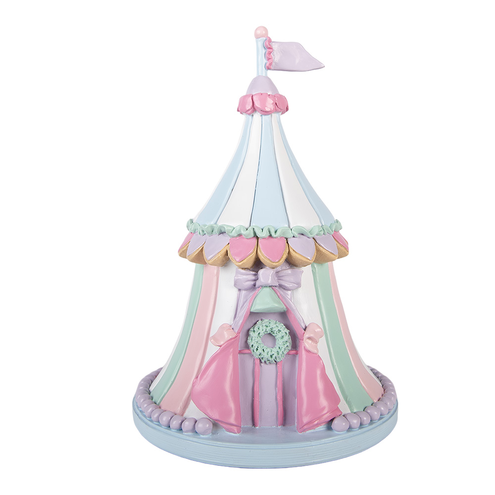 Clayre & Eef | Decoratie Huis Roze Blauw &oslash; 20x29 cm | 6PR6247