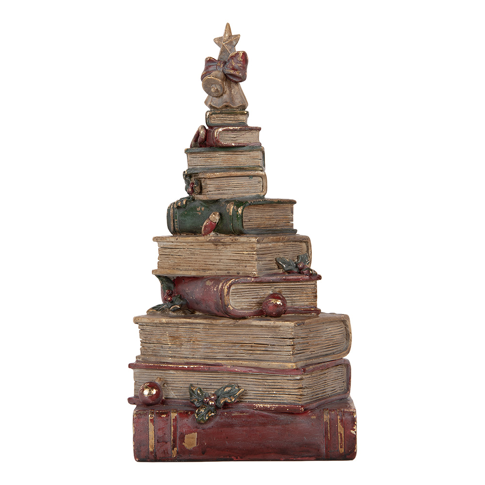 Clayre & Eef | Decoratie Boeken Rood Goudkleurig 17x15x33 cm | 6PR6452