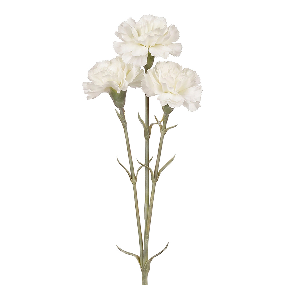 Clayre & Eef | Decoratie tak met bloemen Wit Groen | 5PL0379W