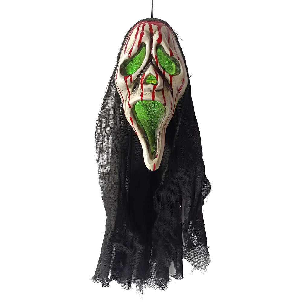 Clayre & Eef | Decoratie Spookhoofd Wit 12x11x50 cm | 66907