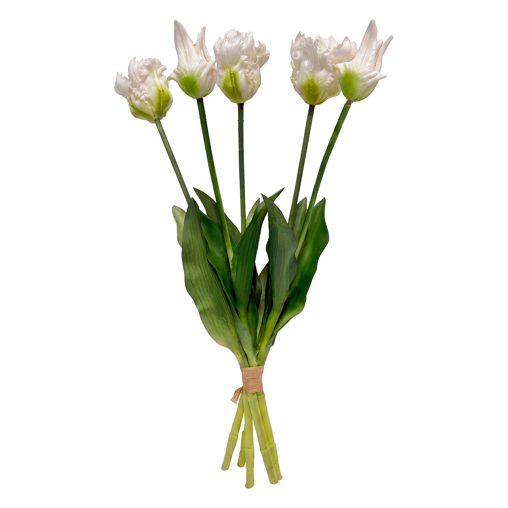 Clayre & Eef | Kunstbloem bos Wit Groen 42 cm | 6PL0430W