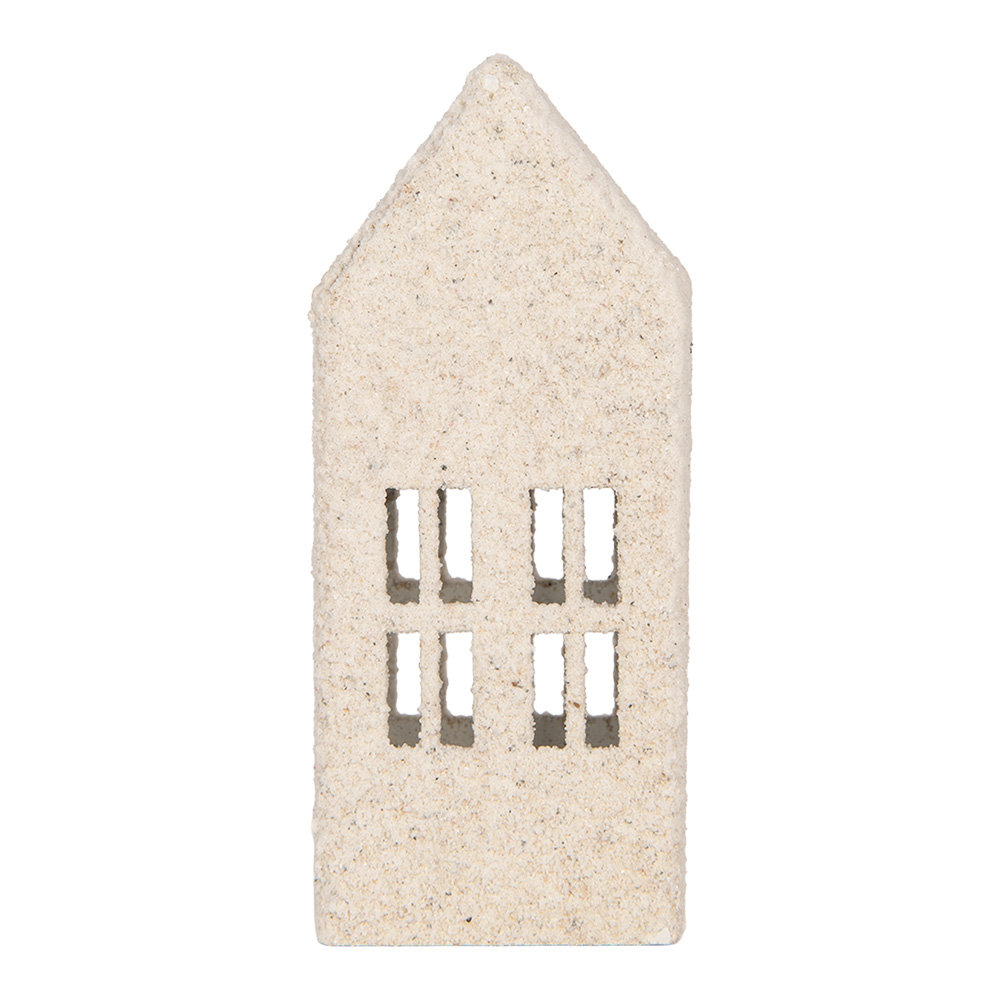 Clayre & Eef | Decoratie Huis Wit Groen 5x4x11 cm | 6Y6074