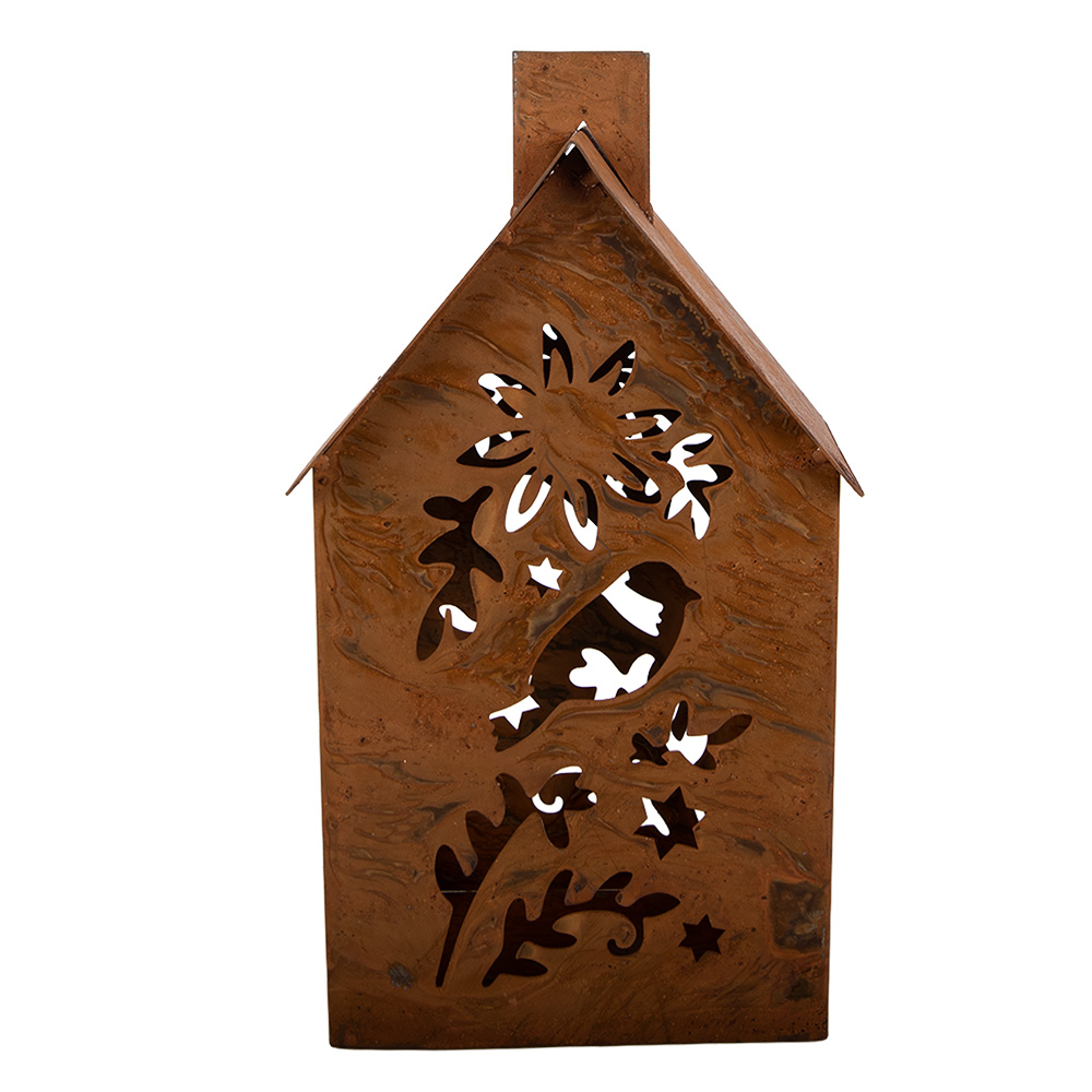 Clayre & Eef | Decoratie Huis Bruin 11x15x26 cm | 6Y6087