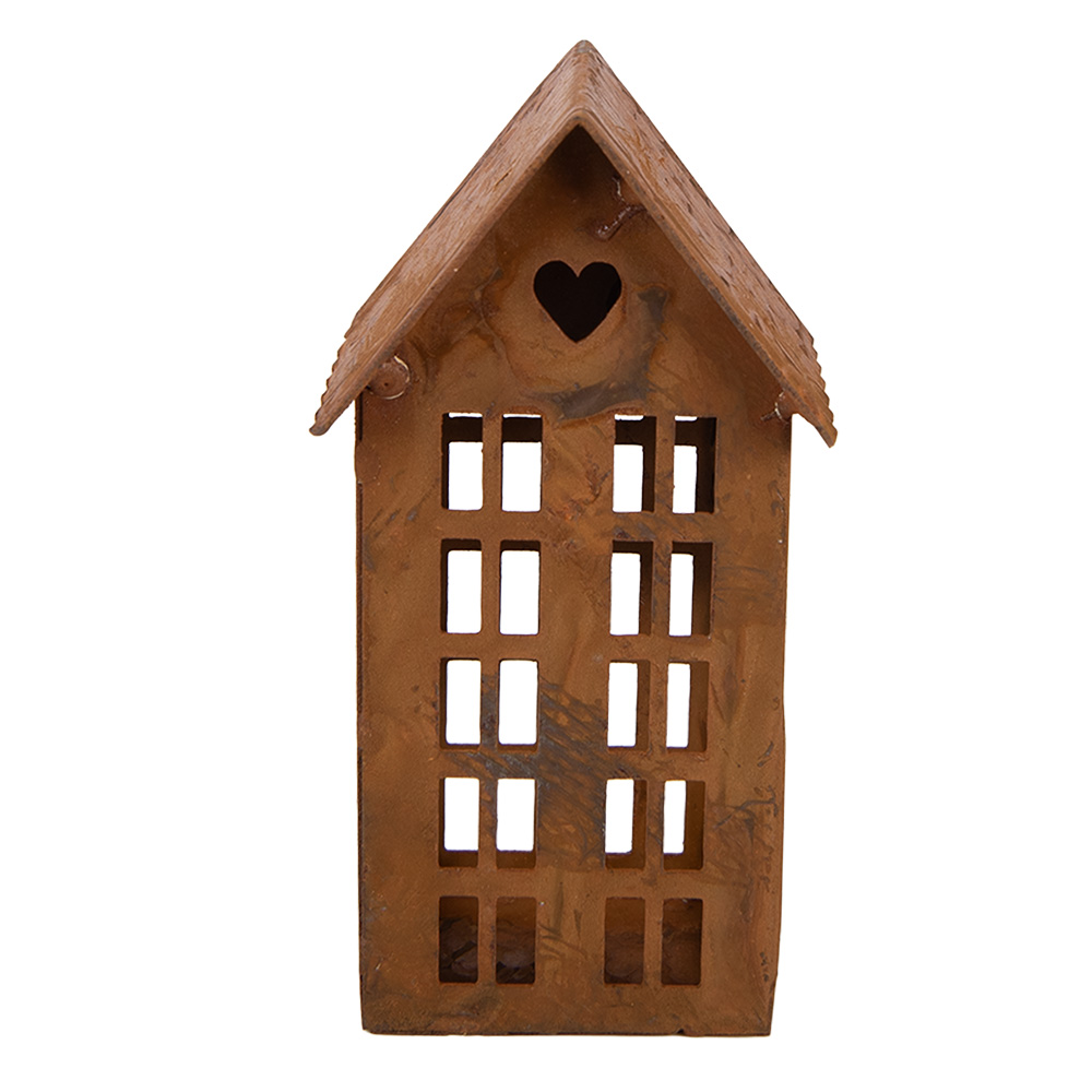 Clayre & Eef | Decoratie Huis Bruin 5x6x12 cm | 6Y6089