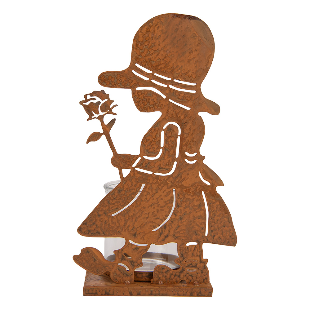 Clayre & Eef | Theelichthouder Bruin 18x13x31 cm | 6Y6097