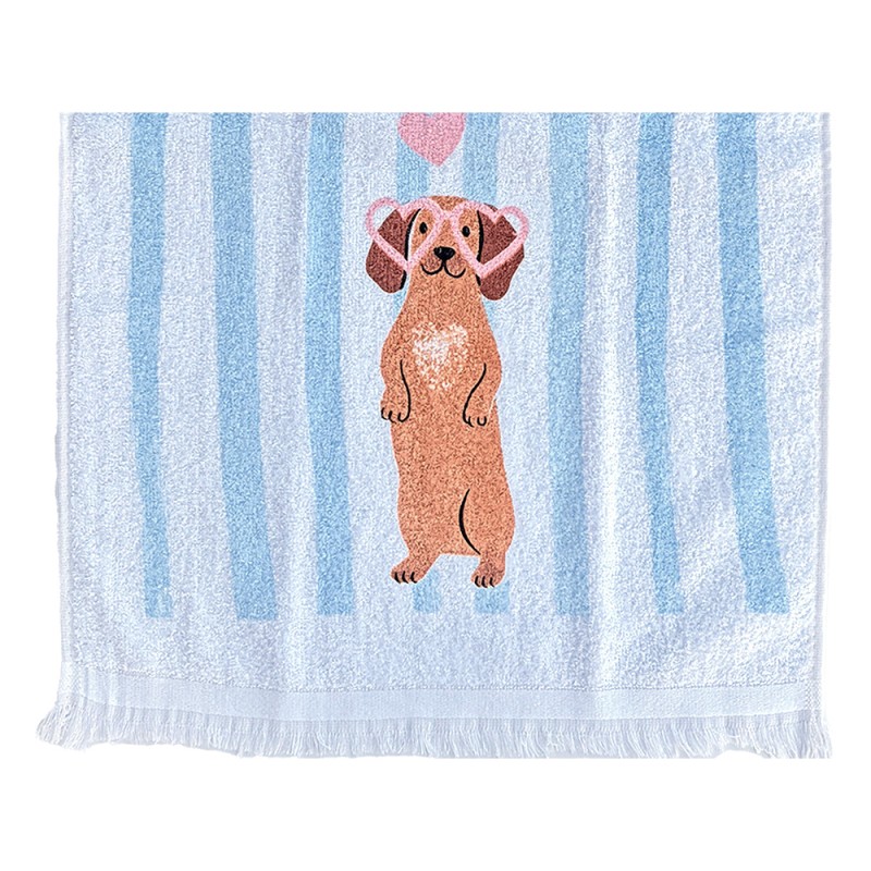Clayre & Eef | Gastendoekje Wit Roze 40x66 cm | CT046