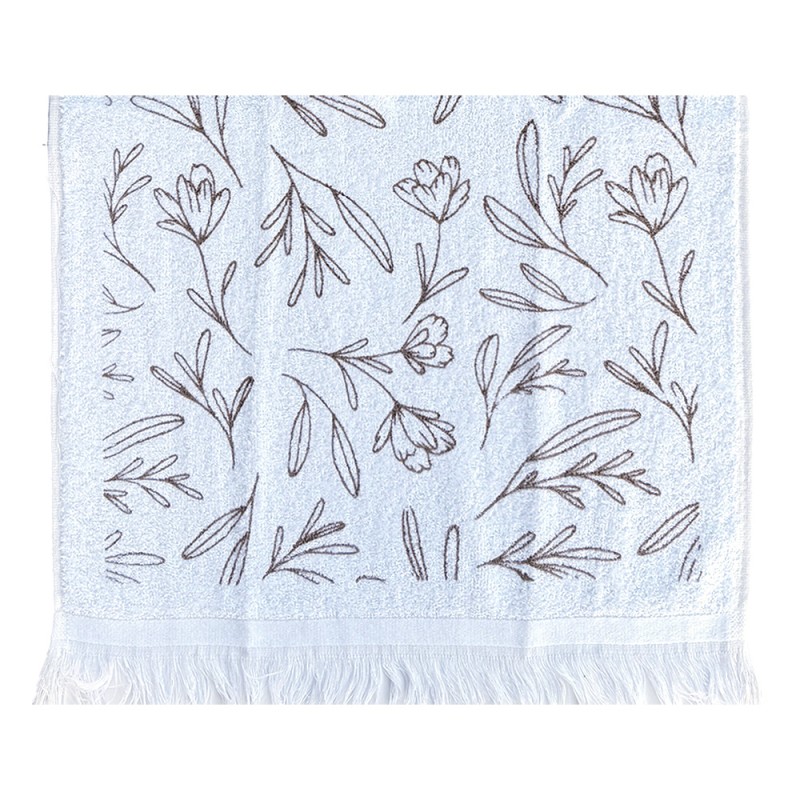 Clayre & Eef | Gastendoekje Wit Groen 40x66 cm | CT043