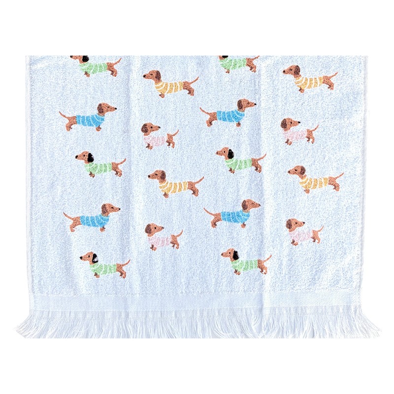 Clayre & Eef | Gastendoekje Wit Roze 40x66 cm | CTPAP