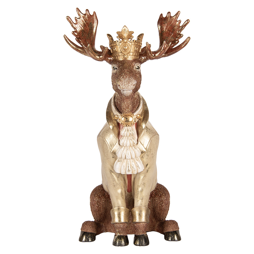 Clayre & Eef | Decoratie Rendier Bruin Beige 36x40x63 cm | 5PR0205