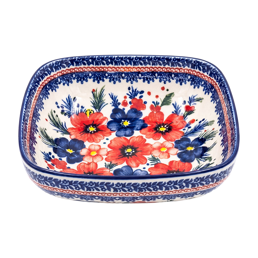Clayre & Eef | Kom Wit Blauw 15x15x5 cm | 6CEBO0270