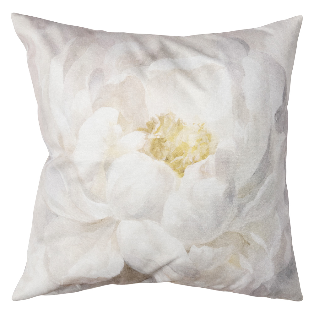 Clayre & Eef | Kussen gevuld Wit Geel 45x45x4 cm | KG023.123