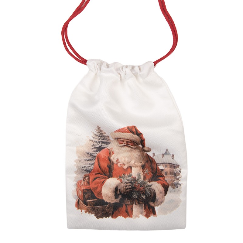 Clayre & Eef | Cadeauzakje Wit Synthetisch 13x1x20 cm| 66476