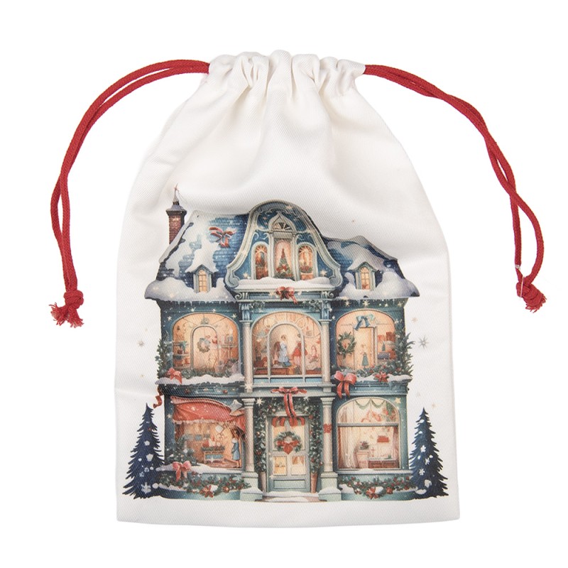 Clayre & Eef | Cadeauzakje Wit Synthetisch 13x1x20 cm| 66479