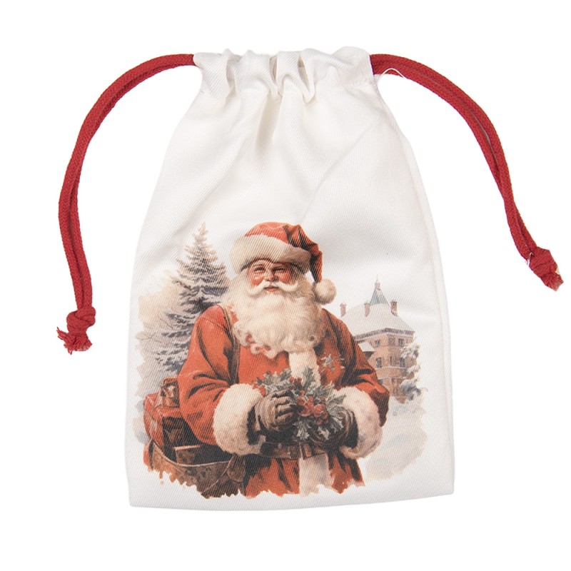 Clayre & Eef | Cadeauzakje Wit Synthetisch 11x1x16 cm| 66472