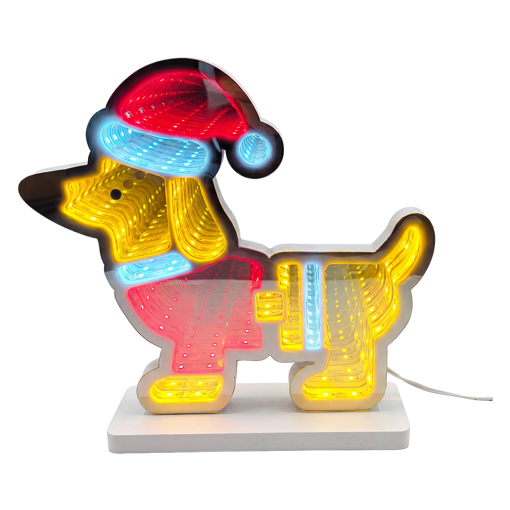 Clayre & Eef | Infinity Lamp Bruin Rood 22x4x21 cm | 6LMPI0009